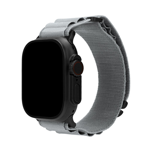 Mobilize Nylon Watch Band - Alpine - Black Connector - For Apple 38/40/41Mm - Light Grey