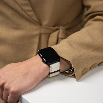 Mobilize Nylon Watch Band - Alpine - Black Connector - For Apple 38/40/41Mm - Light Grey