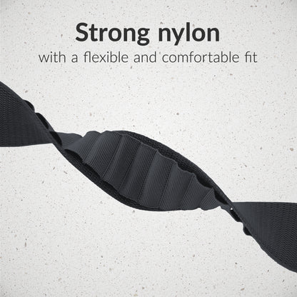 Mobilize Nylon Watch Band - Alpine - Black Connector - For Apple 38/40/41Mm - Dark Grey