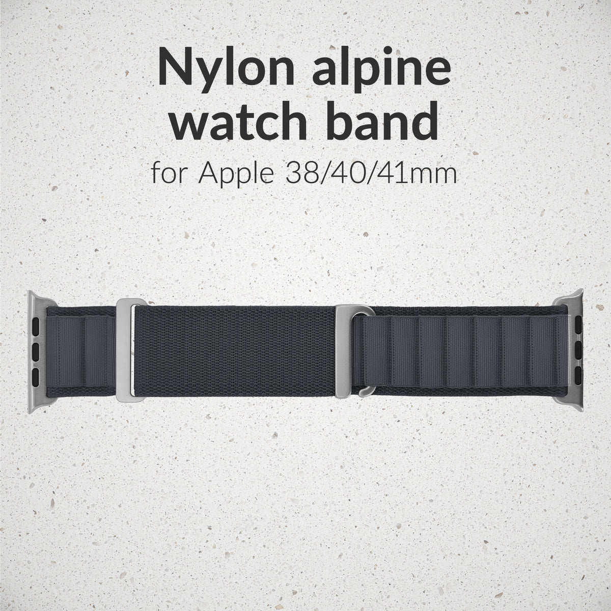Mobilize Nylon Watch Band - Alpine - Titanium Connector - For Apple 38/40/41Mm - Dark Grey