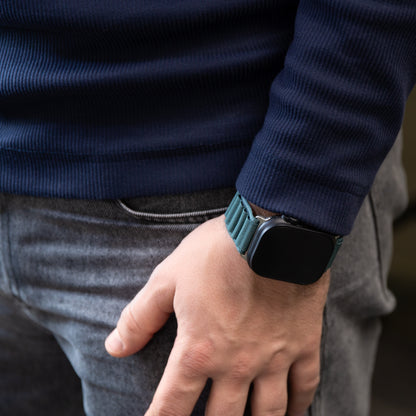 Mobilize Nylon Watch Band - Alpine - Titanium Connector - For Apple 42/44/45/49Mm - Dark Grey