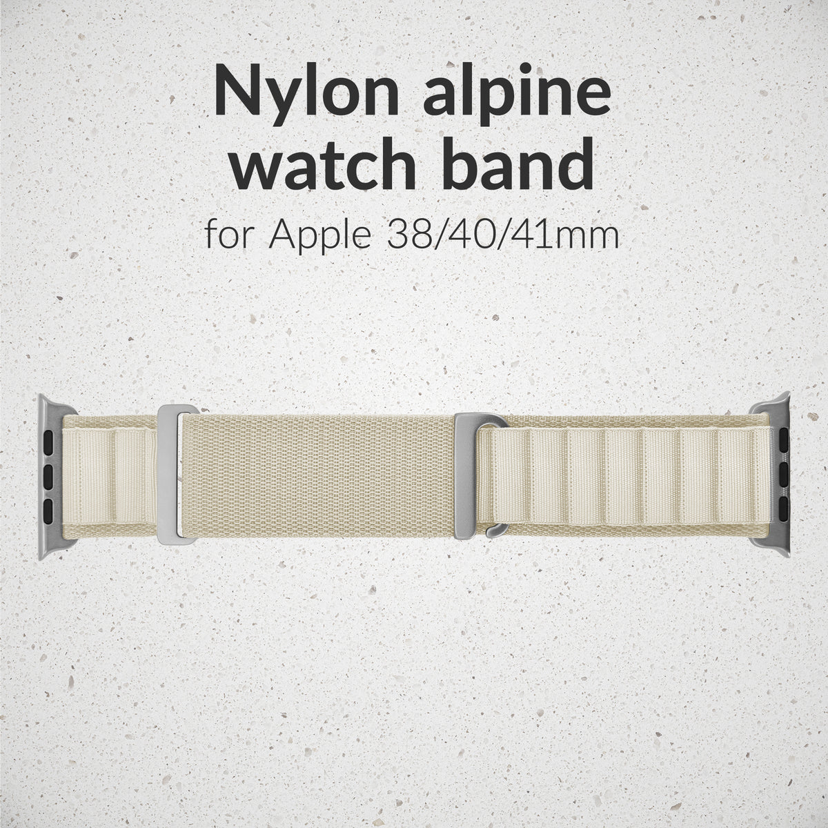 Mobilize Nylon Watch Band - Alpine - Titanium Connector - For Apple 38/40/41Mm - Starlight