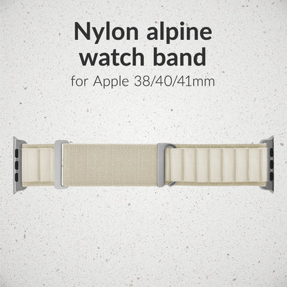 Mobilize Nylon Watch Band - Alpine - Titanium Connector - For Apple 38/40/41Mm - Starlight