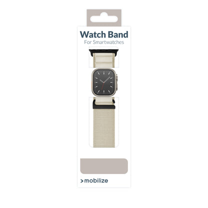 Mobilize Nylon Watch Band - Alpine - Black Connector - For Apple 42/44/45/49Mm - Starlight