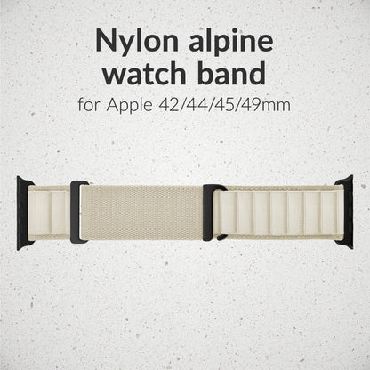 Mobilize Nylon Watch Band - Alpine - Black Connector - For Apple 42/44/45/49Mm - Starlight