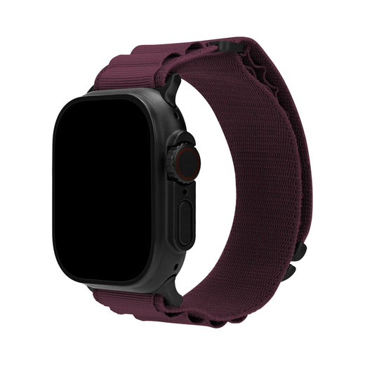 Mobilize Nylon Watch Band - Alpine - Black Connector - For Apple 42/44/45/49Mm - Bordeaux