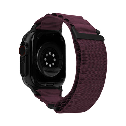 Mobilize Nylon Watch Band - Alpine - Black Connector - For Apple 38/40/41Mm - Bordeaux