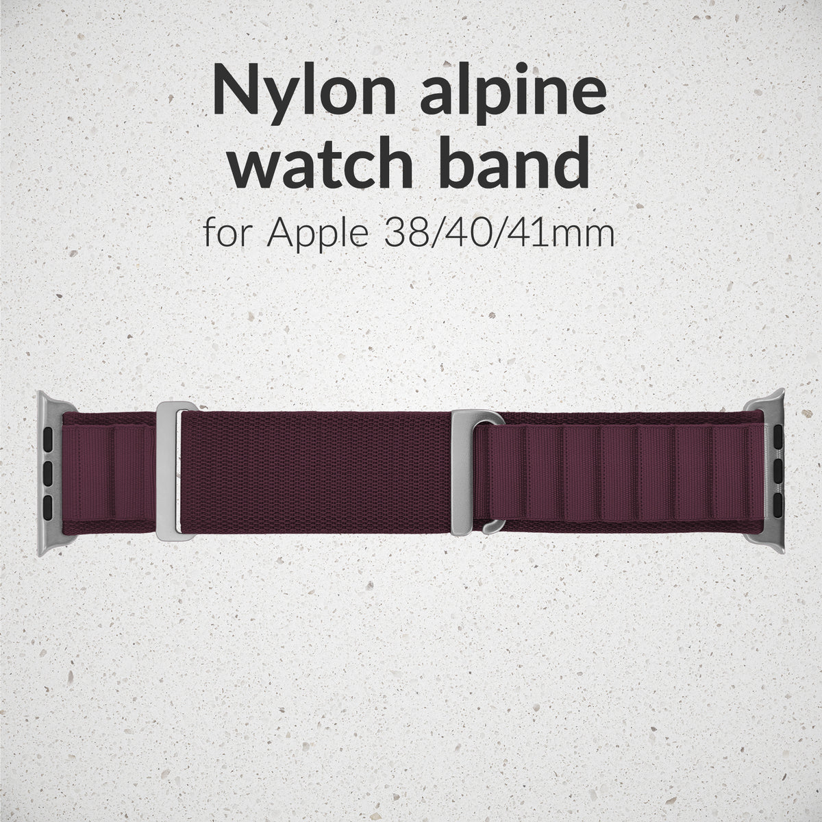 Mobilize Nylon Watch Band - Alpine - Titanium Connector - For Apple 38/40/41Mm - Bordeaux