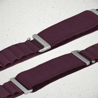 Mobilize Nylon Watch Band - Alpine - Titanium Connector - For Apple 38/40/41Mm - Bordeaux