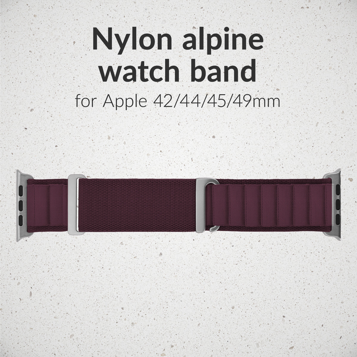 Mobilize Nylon Watch Band - Alpine - Titanium Connector - For Apple 42/44/45/49Mm - Bordeaux