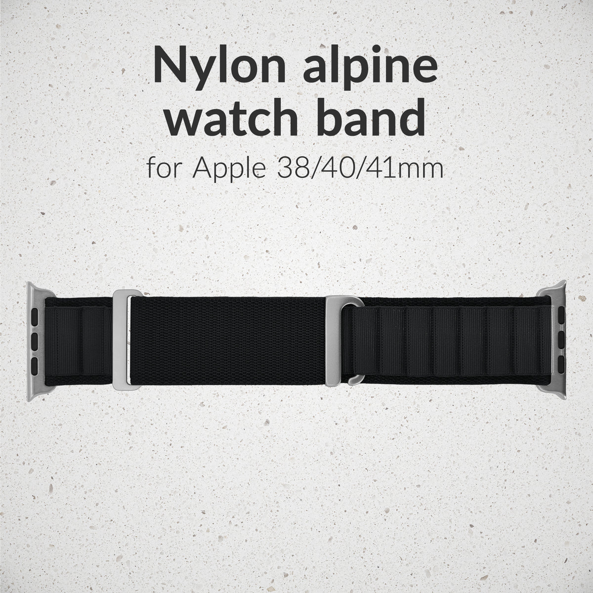 Mobilize Nylon Watch Band - Alpine - Titanium Connector - For Apple 38/40/41Mm - Black