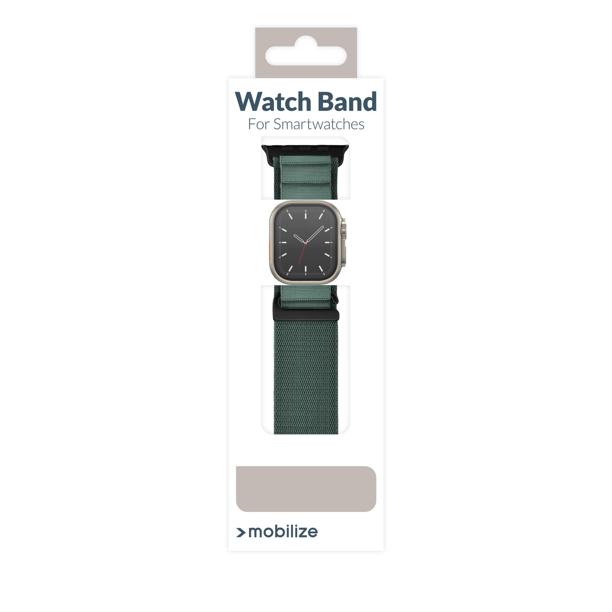 Mobilize Nylon Watch Band - Alpine - Black Connector - For Apple 42/44/45/49Mm - Green