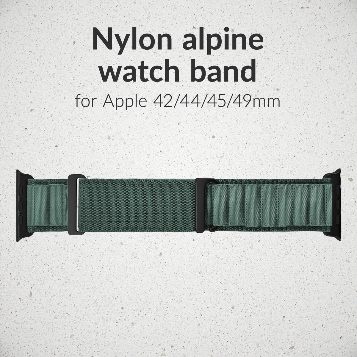Mobilize Nylon Watch Band - Alpine - Black Connector - For Apple 42/44/45/49Mm - Green