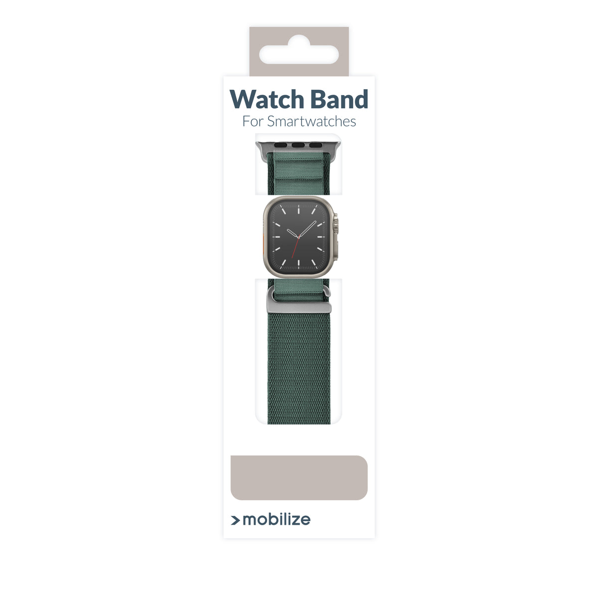 Mobilize Nylon Watch Band - Alpine - Titanium Connector - For Apple 38/40/41Mm - Green
