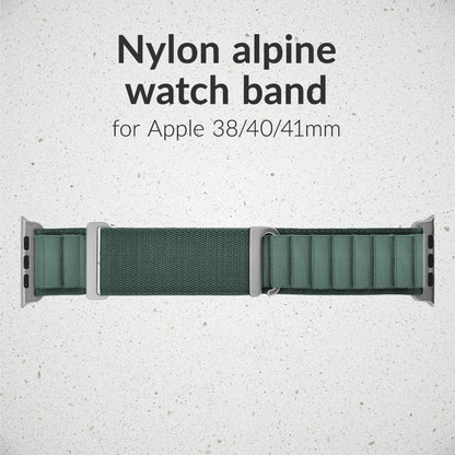 Mobilize Nylon Watch Band - Alpine - Titanium Connector - For Apple 38/40/41Mm - Green