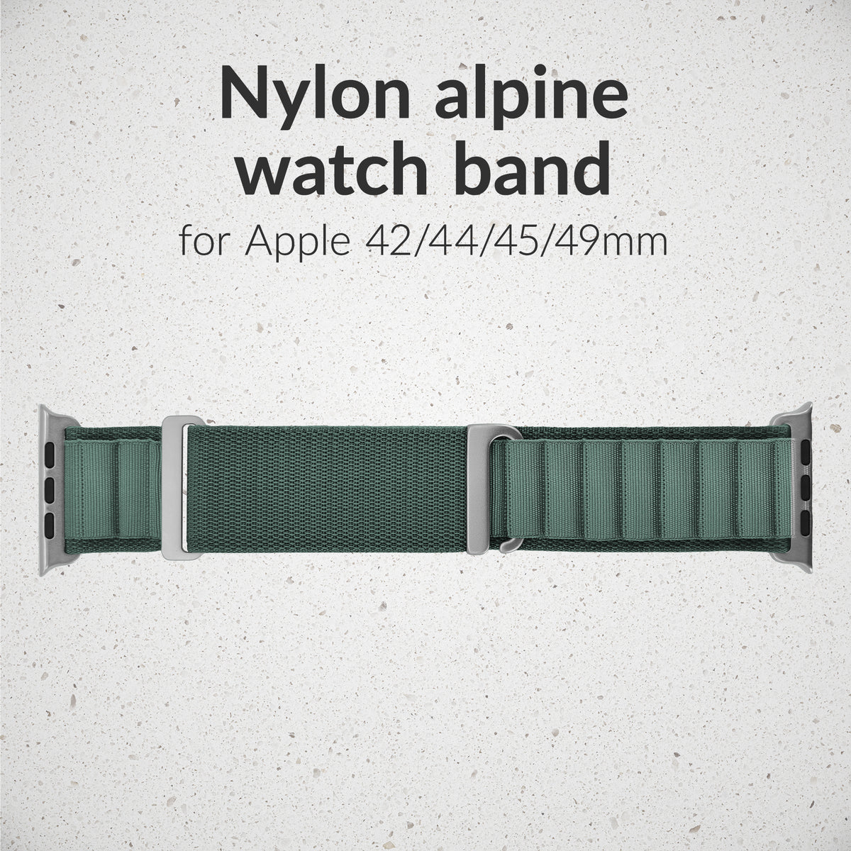 Mobilize Nylon Watch Band - Alpine - Titanium Connector - For Apple 42/44/45/49Mm - Green