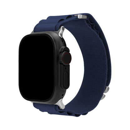 Mobilize Nylon Watch Band - Alpine - Titanium Connector - For Apple 38/40/41Mm - Blue