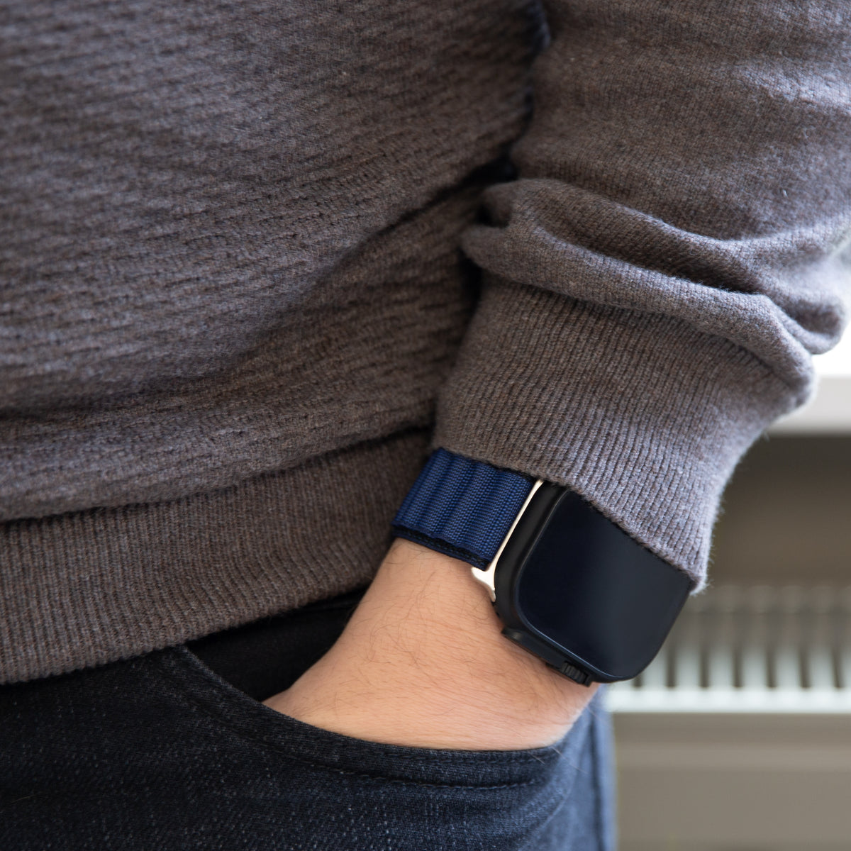Mobilize Nylon Watch Band - Alpine - Titanium Connector - For Apple 38/40/41Mm - Blue
