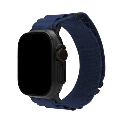 Mobilize Nylon Watch Band - Alpine - Black Connector - For Apple 38/40/41Mm - Blue