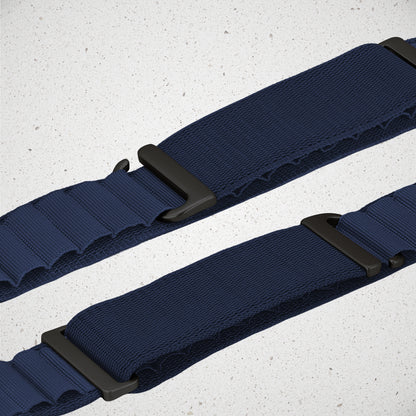 Mobilize Nylon Watch Band - Alpine - Black Connector - For Apple 38/40/41Mm - Blue