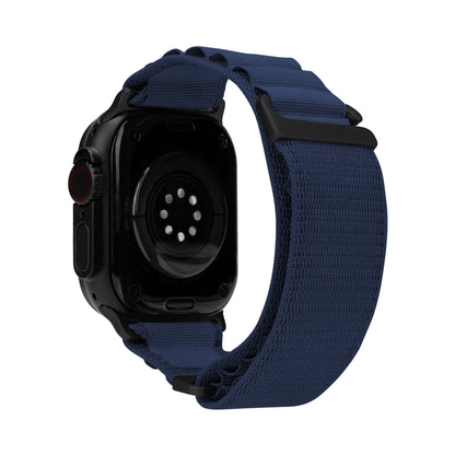 Mobilize Nylon Watch Band - Alpine - Black Connector - For Apple 42/44/45/49Mm - Blue