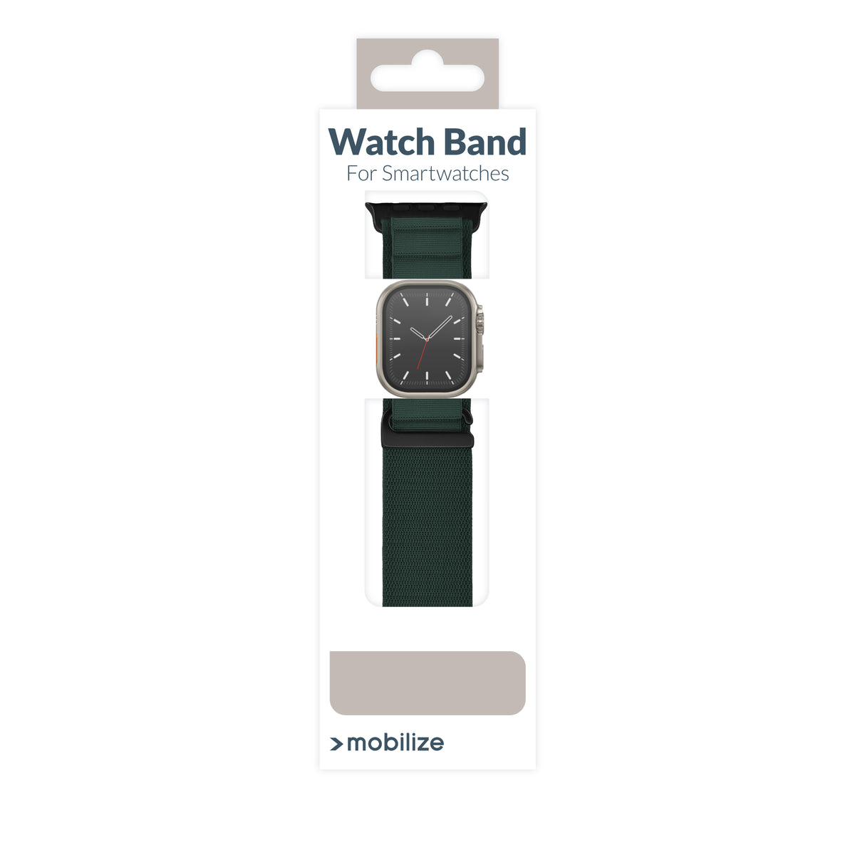 Mobilize Nylon Watch Band - Alpine - Black Connector - For Apple 42/44/45/49Mm - Dark Green