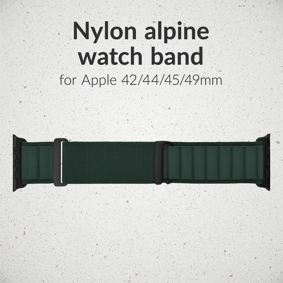 Mobilize Nylon Watch Band - Alpine - Black Connector - For Apple 42/44/45/49Mm - Dark Green