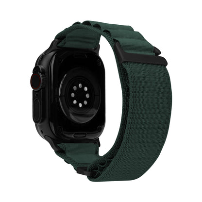 Mobilize Nylon Watch Band - Alpine - Black Connector - For Apple 38/40/41Mm - Dark Green