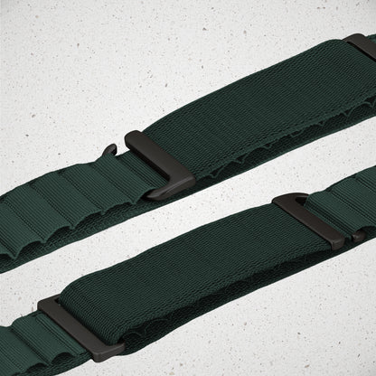 Mobilize Nylon Watch Band - Alpine - Black Connector - For Apple 38/40/41Mm - Dark Green