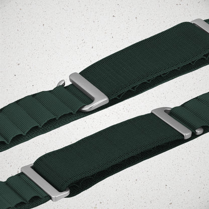 Mobilize Nylon Watch Band - Alpine - Titanium Connector - For Apple 38/40/41Mm - Dark Green