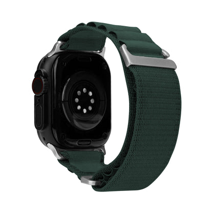 Mobilize Nylon Watch Band - Alpine - Titanium Connector - For Apple 42/44/45/49Mm - Dark Green