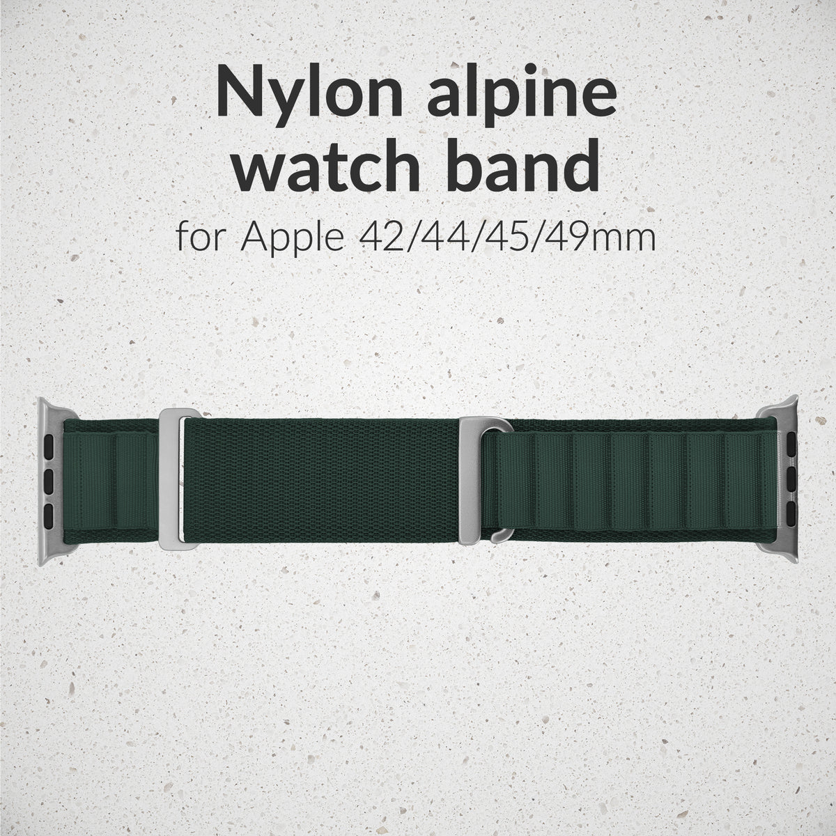 Mobilize Nylon Watch Band - Alpine - Titanium Connector - For Apple 42/44/45/49Mm - Dark Green