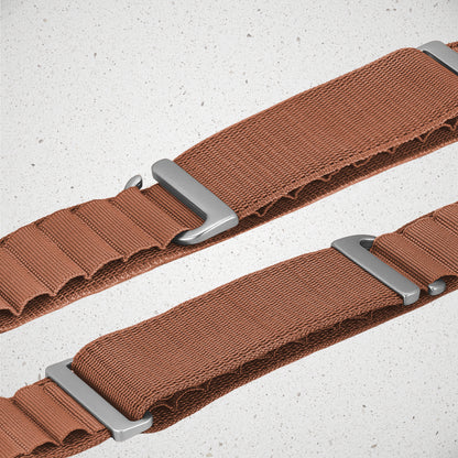 Mobilize Nylon Watch Band - Alpine - Titanium Connector - For Apple 42/44/45/49Mm - Terracotta