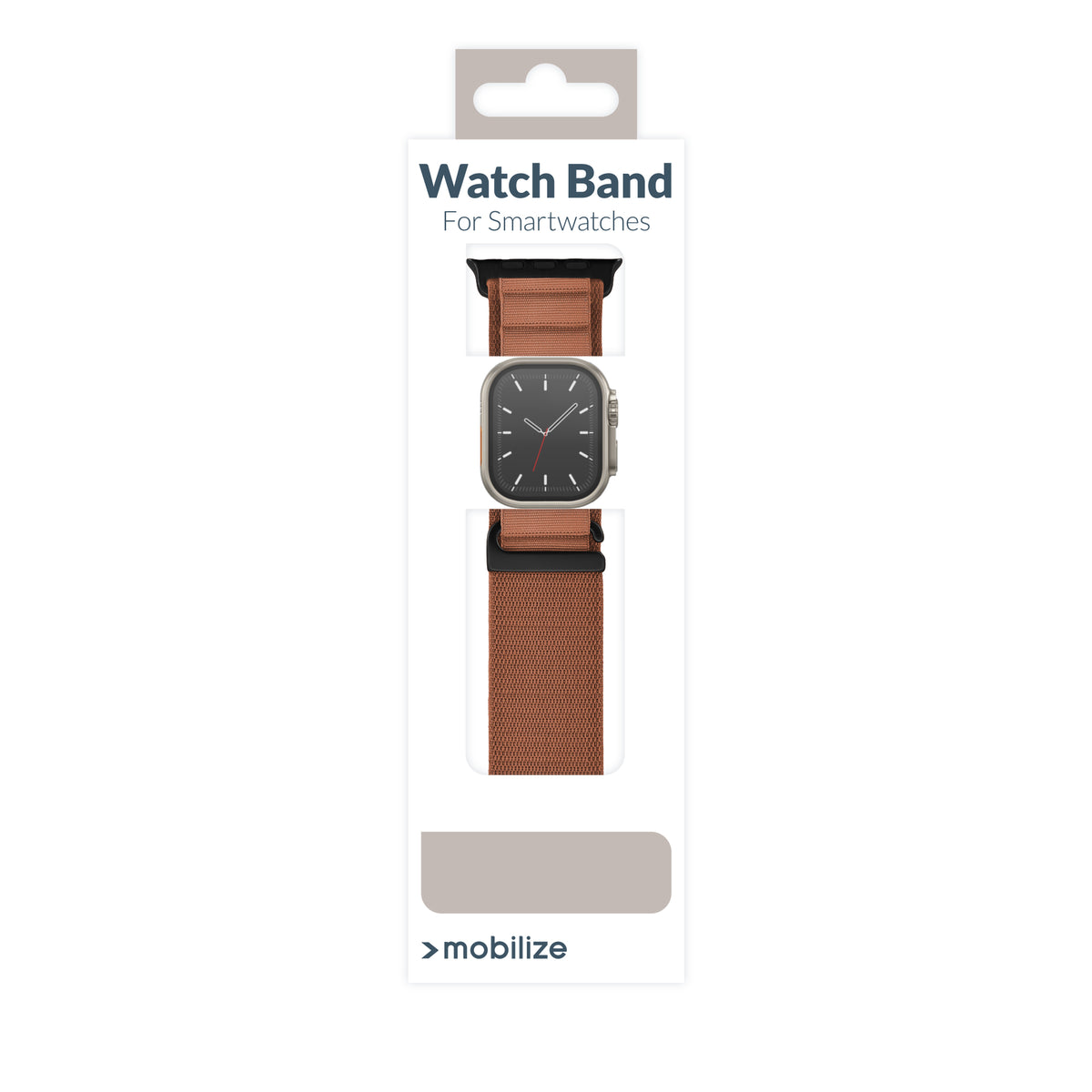 Mobilize Nylon Watch Band - Alpine - Black Connector - For Apple 38/40/41Mm - Terracotta