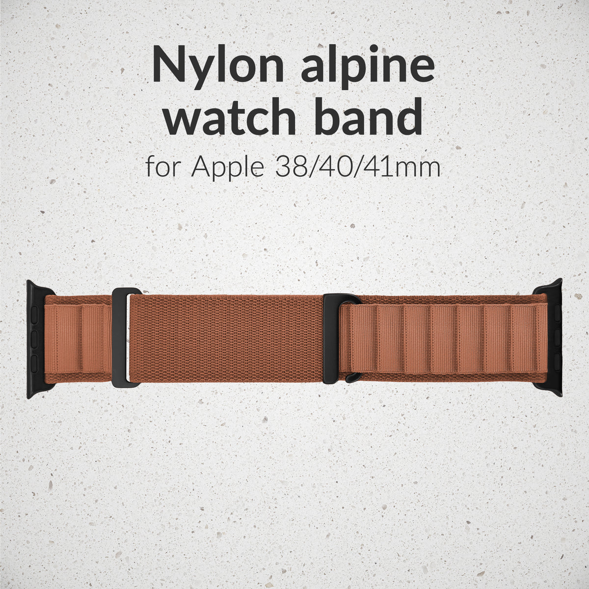 Mobilize Nylon Watch Band - Alpine - Black Connector - For Apple 38/40/41Mm - Terracotta