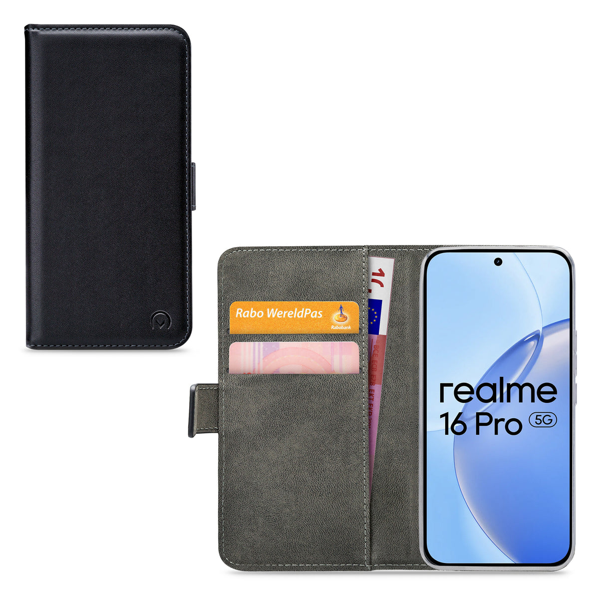 Mobilize Classic Gelly Wallet Book Case Realme C100 5G Black