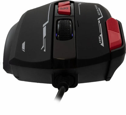 Baracuda MANTA RGB | Bekabelde Gaming Muis | Rechtshandig | USB-A | 12800 DPI | Zwart - Essentify