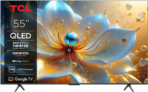 TCL 55T8C | 55" 4K Ultra HD QLED Smart TV | 120Hz | Google TV + Wifi | Dolby Vision & HDR10+ | HDMI 2.1 (2025) - Essentify