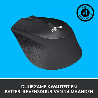Logitech M330 Silent | Draadloze Muis | Rechtshandig | RF | 1000 DPI | Zwart