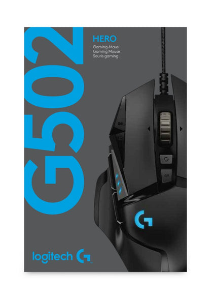 Logitech G502 HERO | Gaming Muis | Rechtshandig | USB-A (bedraad) | 100 – 25.600 DPI | Zwart