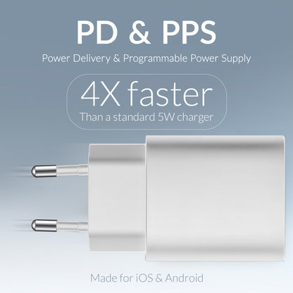 Mobilize Bulk Mobilize Wall Charger Usb-C + Usb 20W White (Bulk)