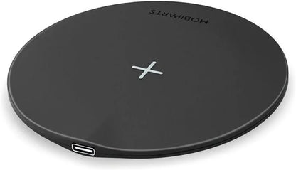 Mobiparts Wireless Quick Charger | Draadloze Oplader 15W Flat Qi | Zwart - Essentify