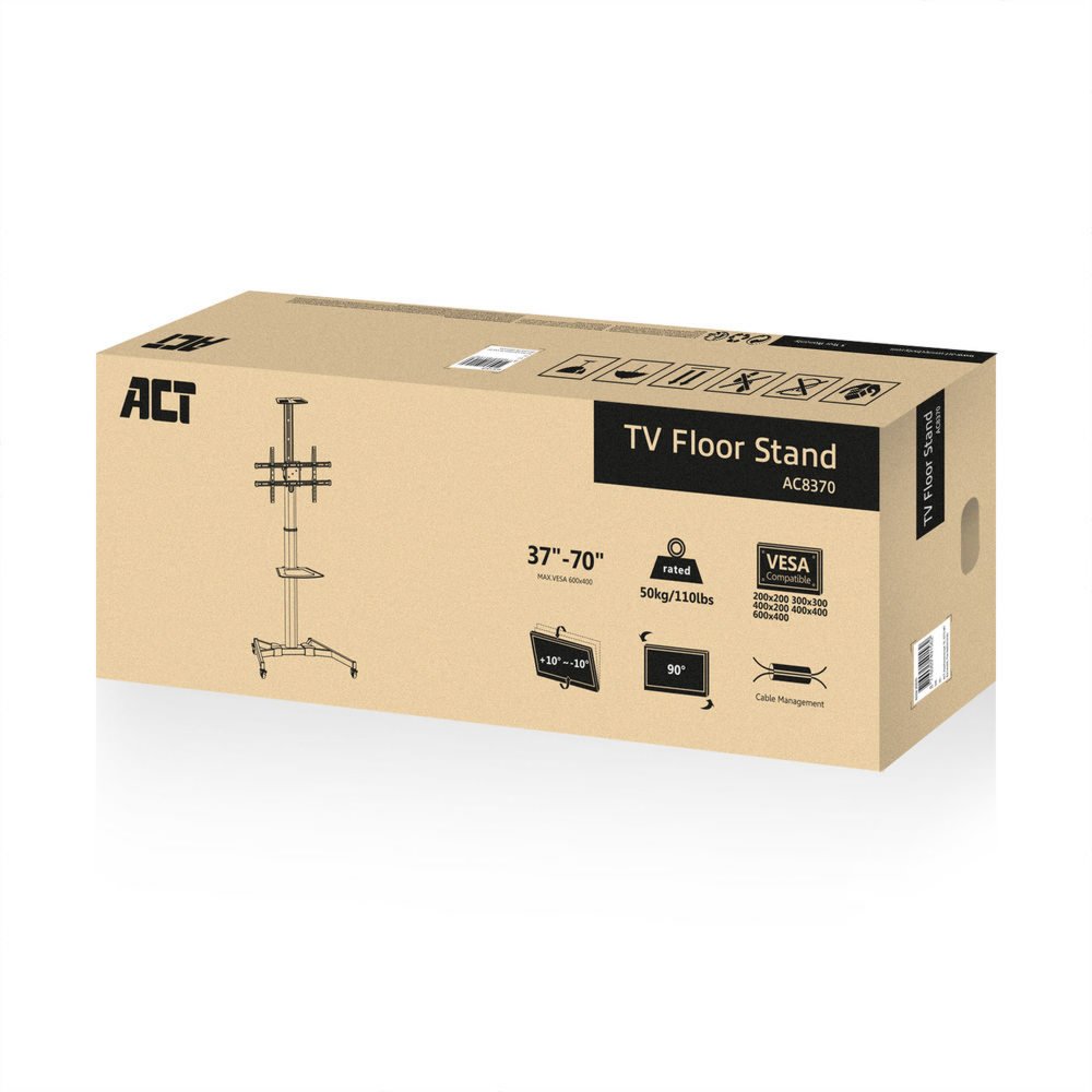 ACT AC8370 | TV-beugel Trolley | 37-70" | max 50kg | VESA 600x400