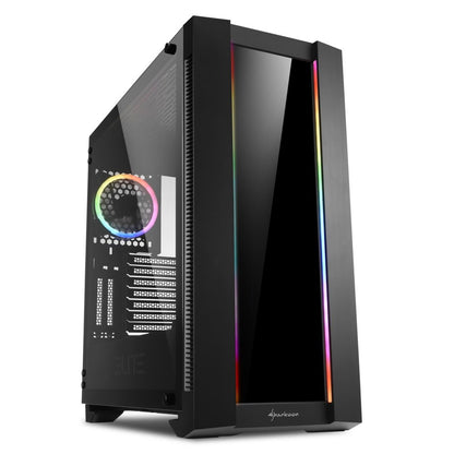Sharkoon ELITE SHARK CA200G | Midi Tower Behuizing | Zwart