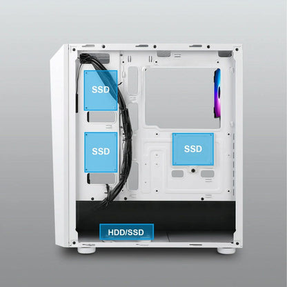Case Azza Sentinel | Midi Tower | RGB | Wit
