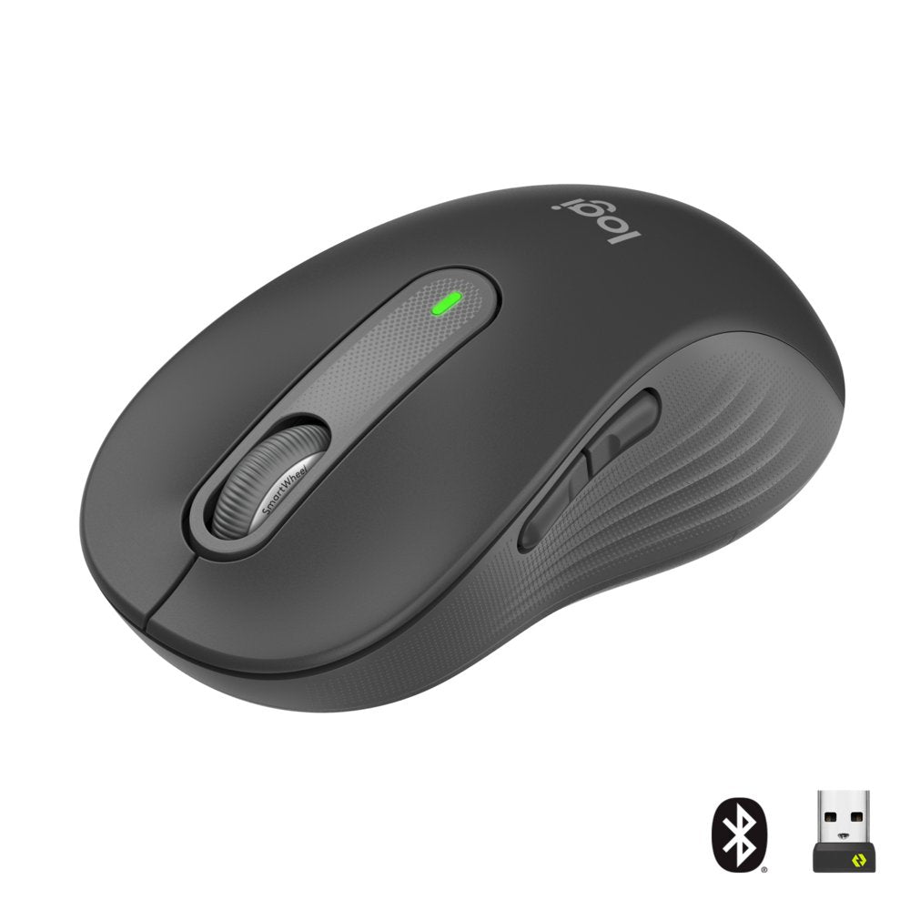 Logitech Signature M650 Large | Draadloze Muis | Rechtshandig | RF + Bluetooth | 2000 DPI | Grafiet