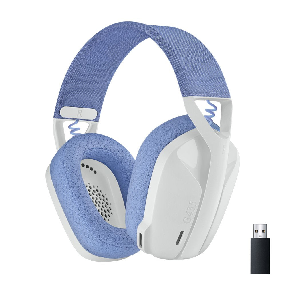 Logitech G G435 | Draadlooze Over-ear Gaming Headset | Bluetooth & USB-A Receiver | Wit/Lilac