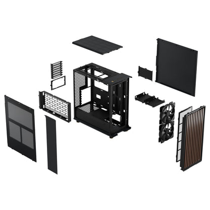 Fractal Design North Clear | Midi Tower Behuizing | Zwart (Charcoal)