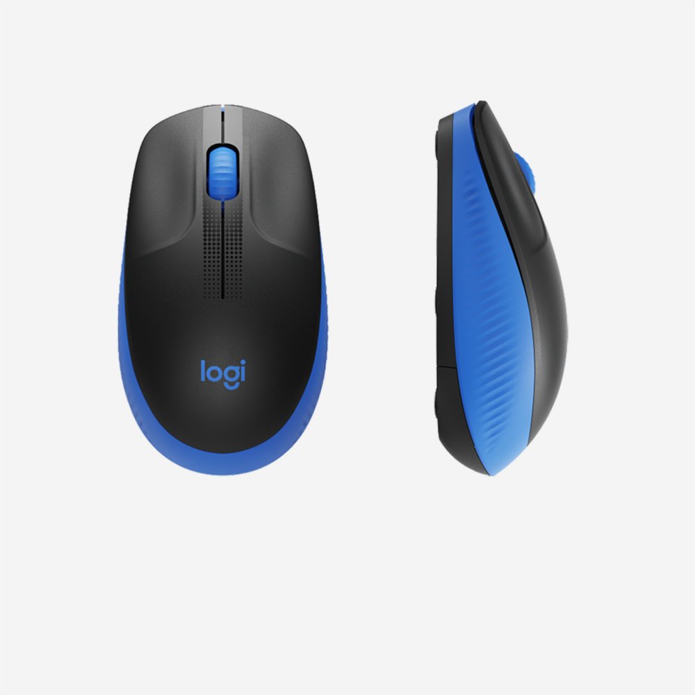 Logitech M190 | Draadloze Muis | Links- en Rechtshandig | RF | 1000 DPI | Zwart/Blauw