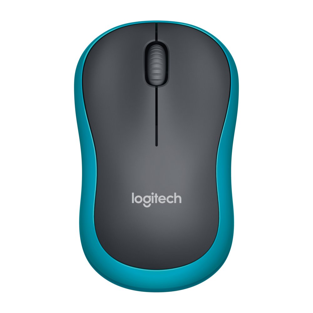 Logitech M185 | Draadloze Muis | Links- en Rechtshandig | RF | 1000 DPI | Zwart/Blauw